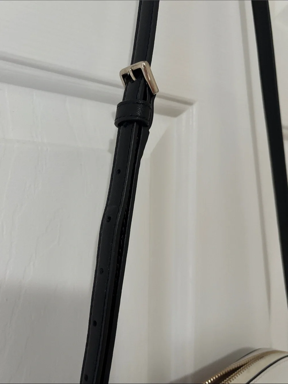 kate spade Two-Tone Dome Crossbody in White, Taupe & Black